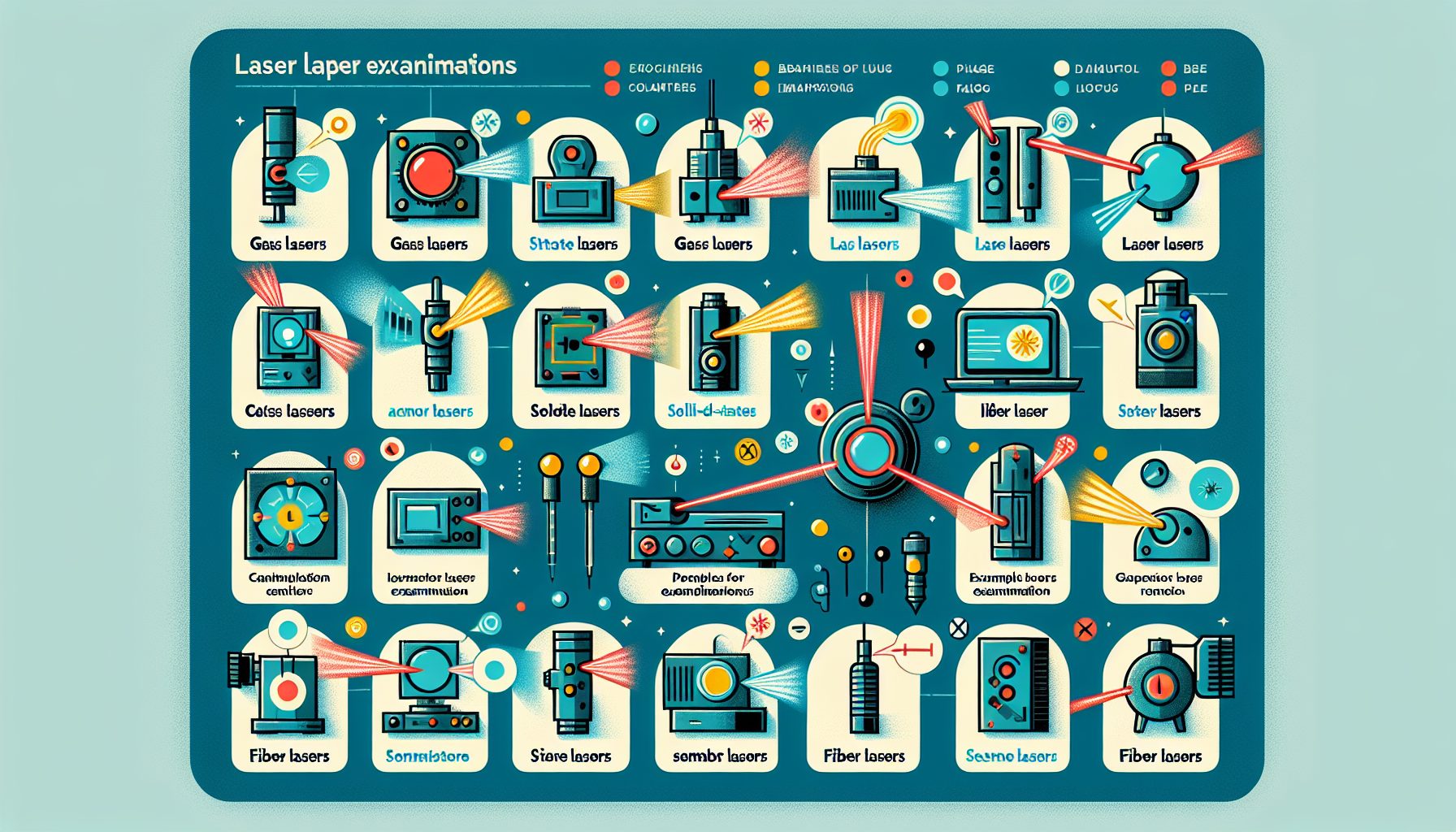 Типы лазеров и примеры для экзамена