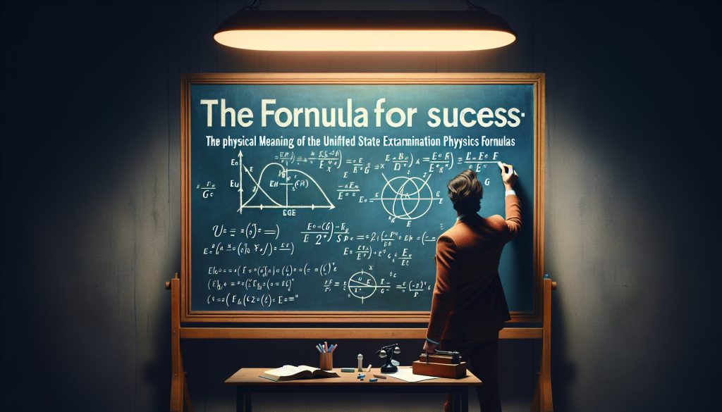 Формула успеха: физический смысл формул ЕГЭ физика